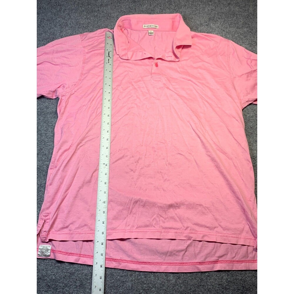Peter Millar Summer Comfort Men Polo Size Large pink Pullover Tee Reg Fit